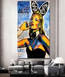 Alec Monopoly Graffiti Catwoman Canvas Painting Living Room Wall Art Pictures for Home Decoration Modern Posters Prints Artwork Ho6422397