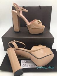 Designer luxe sandalen pomp dames hoge hak sandaal platform pompen echt leer stiletto hakken