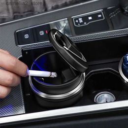 Car Ashtrays Car Ashtray Storage Cup Smokeless with LED Light Auto Accessories For Cadillac XTS SRX ATS CTS/Renault Koleos Fluenec Latitude Q231125