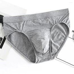 Underpants Men Briefs Sexy Thin Breathable Seamless Comfor U Convex Pouch Cotton High Elastic Underwear Panties Bikini Slip Homme