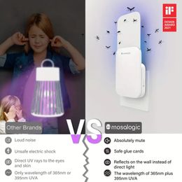 1pc, Mosquito Control Night Light Harmful Insect Trap, Insecticidal Night Lights To Help Sleep, Attract And Kill Mosquitoes, Flies, Moths, Cockroaches And Fleas