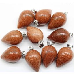 Pendant Necklaces High Quality Natural Mix Stone Sandstone Circular Cone Shape For Jewelry Making Accessories Wholesale 8pcs/lot