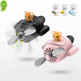 Car Air Conditioning Outlet Aromatherapy Cartoon cute Propeller Small Fan Pilot Perfume Air Freshener Car Interior Accessories