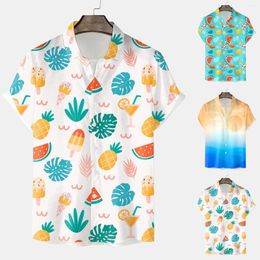 Men's T Shirts Romper Men S Tee Shirt Casual Short Sleeve Spring Summer Turndown Neck 3D Printed Fashion Mens Sunblock