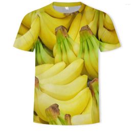 Men's T Shirts 2023 Summer 3D Printing Banana Clothing Fruit Fashion T-shirt Men And Women Casual