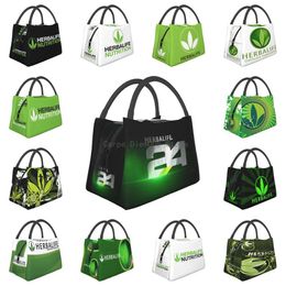 Ice Packs/Isothermic Bags Herbalife Nutrition Insulated Lunch Bag Waterproof Tote Bento Bag For Office School Hiking Beach Picnic Fishing J230425