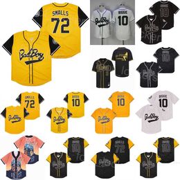 Movie Badboy Baseball Jerseys Bad Boy 72 Biggie Smalls 10 Notorious Film Embroidery Team Black White Yellow For Sport Fans Cooperstown Retro Cool Base College Good