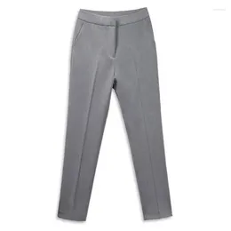 Women's Pants Fashion Women Spring Summer Suit Female Black Grey Casual Formal Harem Straight Trousers Office Lady Pantalon DURIKIES