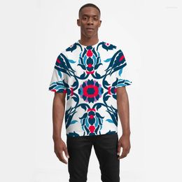 Men's T Shirts Vintage T-Short Sleeve 2023 Summer Harajuku Ethnic Style 3D Print Crewneck Graphic TShirt Men Clothing