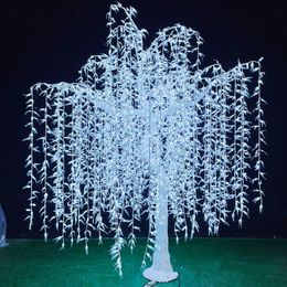 Christmas Decorations LED Artificial Willow Weeping Tree Light Outdoor Use 4536pcs LEDs 3.5m/11.5ft Height Rainproof Decoration