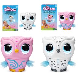 Electric RC Animals Owleez Flying Baby Owl Interactive Toys with Lights and Amp Sounds Electronic Pet Induction Flight for Kids Girls Gifts 231124