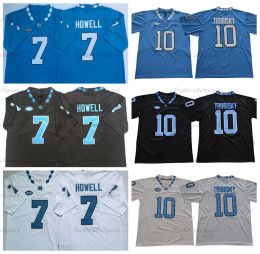 NCAA North Carolina Tar Heels College Football Jerseys 10 Mitchell Trubisky 7 Sam Howell Jersey University Stitched Shirts Black White Blue