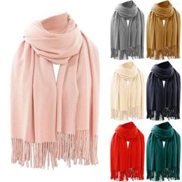 Scarves Solid Colour Imitation Single Hanging Hair Fashion Scarf Versatile And Light Neck Silk Scarfs For Women Lightweight