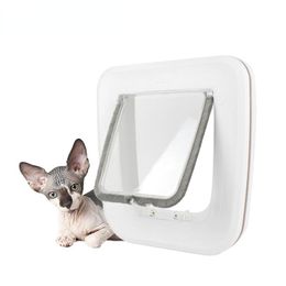 Cages New Pet Supplies Dog Door Cat Door Abs Japanese Creative Pet Door Automatic Closing