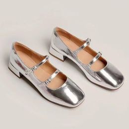 Sandals Brand Women Marie Jane Lolita Shoes Summer Casual Chunky 2023 Trend Luxury Fashion Buckle Dress Shallow