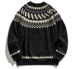 New best-selling autumn/winter men's round neck pullover, fashionable sweater, knitted sweater, and sweater, fashionable for men and women
