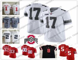 Custom 2021 Ohio State Buckeyes College Football Jersey Fields Olave Young Stroud TreVeyon Henderson Garrett Wilson OSU Fiesta Bow7611466