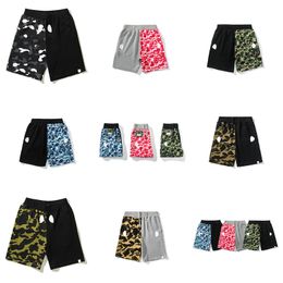 Shark Mens Designer Splicing style Shorts Summer Fashion Beach Pants Man Woman High Quality Streetwear Pink Blue Pants Size M-XXL