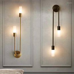 Wall Lamps Modern Gold Lamp Indoor Kitchens Living Rooms Bedrooms Long Lighting Up And Down Entrance Nordic