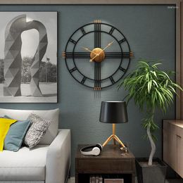 Wall Clocks Nordic Silent Clock 50cm Metal Large Modern Design Minimalist Livingroom Reloj Pared Home Decor LL50WC