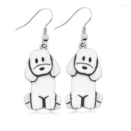 Dangle Earrings Poodle For Women Fashion Jewelry Boho Cute Dog Drop Statement Earring Pet Lover Gifts Bijoux Pendientes