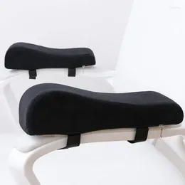 Pillow 2PCS Chair Ergonomic Armrest S Pressure Relief With Memory Foam Pads Of Black Plush