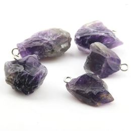 Charms Natural Stone Pendants Irregular Shape Amethyst Gemstones Exquisite For Jewellery Making DIY Necklace Bracelet Accessories