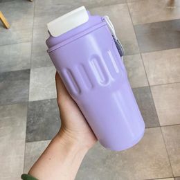 Water Bottles Fashionable And Personalized Coffee Cups Straight Drinking Office Home Insulation Student Sports Bottle