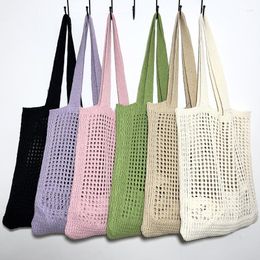 Evening Bags Designer new 2023 womens Fashion Knitted Women Casual Female Shoulder Simple Crochet Tote Ladies Shopping womens Handbag