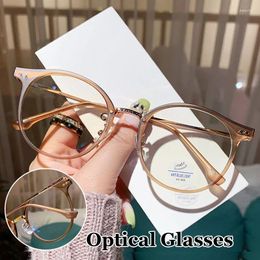 Sunglasses Finished Plain Glasses For Women Men Fashion Trend Round Frame Business Eyeglasses Unisex Optical Spectacle Prescription Eyewear