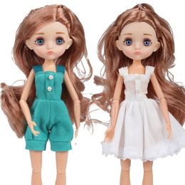 Dolls 30cm 1/6 Princess Doll with Clothes Blue Eyes Women Dress UP Baby bjd 1/6 Dolls 11 Joint Moveable Body Toy 230426