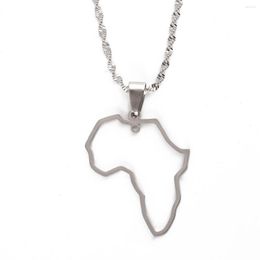 Chains African Map Pendant Necklace Jewellery AfricaTraditional Ethnic Hyperbole Christmas Gift