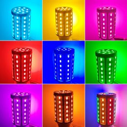 5W 10W 15W 20W E27 LED Bulb Corn Bulb Lamps Red Yellow Bule Pink Green Garden Lawn Landscape Decorative Light Bulbs