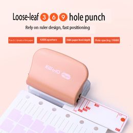 Other Home Storage Organisation Fromthenon Paper Punch for A7 A6 A5 B5 Spiral Notebook 369 Holes Planner DIY Looseleaf Puncher Manual Scrapbooking Tools 230425