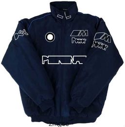 And Vintage F1 Autumn Jacket Black Winter Full Embroidered Cotton Clothing F1 Formula One Racing Jacket Spot Sales ZOEK