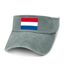 Berets Netherlands Flag Sun Visor Leaky Top Cowboy Hats Mens Womens Customize Cap Sports Baseball Tennis Golf Caps Empty Open Hat