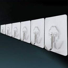 Oilproof Wall For Strong Hangers Adhesive Office Kitchen 10/20Pcs Waterproof Hooks Door Bathroom Self Trklg