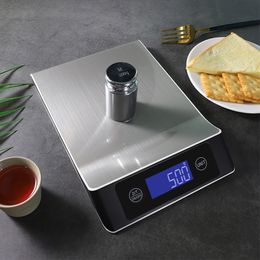 Household Scales 5-15kg Portable Electronic Digital Kitchen Scale Stainless Steel Precision LED Display Household Weight Balance Measuring Tools 230426