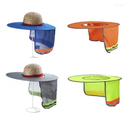 Berets Summer Sun Shade High Visibility Reflective Protective Shield Hard Hat-Visor