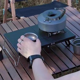 Camp Furniture Stove Head Heat Insulation Table Outdoor Camping Portable Aluminum Alloy Folding