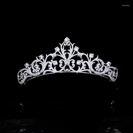 Hair Clips Korean Style Simple Bridal Wedding Headdress Zircon Crown Birthday Princess Dress Accessories