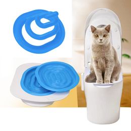Repellents Cat Toilet Training Kit Kitten Litter Tray Plastic Pet WC Mat Clean Seat Pad Pet Supplies
