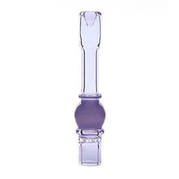 Colourful Smoking Tube One Hitter Thick Glass Portable Bong Herb Tobacco Pipes Cigarette Holder Handpipe Philtre Screen Ball Mouthpiece Catcher Taster Bat Tips DHL