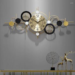 Wall Clocks Luxury Digital Clock Modern Design Decoration Living Room Minimalist Silent Mechanism Reloj De Pared Metal Decor