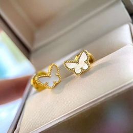 Four Leaf Clover Luxury Designer JewelryV gold thickened K rose plating light luxury small crowd Fourleaf clover fritillary butterfly collarbone for women