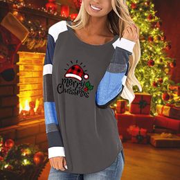 Women's T Shirts Christmas Undershirts Scrubs Women Casual O-Neck Printed Loose Button Tunic VBlouse Tops Running ShirtsWomen's