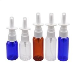 30ml White Empty Plastic Nasal Spray Bottles Pump Sprayer Mist Nose Spray Refillable Bottling Packaging