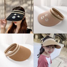 Wide Brim Hats 2023 Fashion Parent-Child Straw Large Female Summer Visors Sun Hat Beach UV Protection Child Caps Chapeau Femme