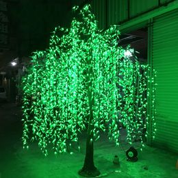 LED Willow Tree Light 4536pcs 3.5m Green Colour Garden Decorations Rainproof Indoor or Outdoor Use fairy garden Christmas Decoration