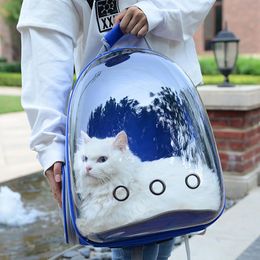 Strollers Cat Carrier Bag Outdoor Pet Shoulder bag Carriers Backpack Breathable Portable Travel Transparent Bag For Small Dogs Cats